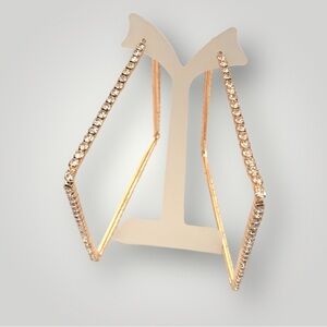 Diamond 4.5” Rhinestone Hoops